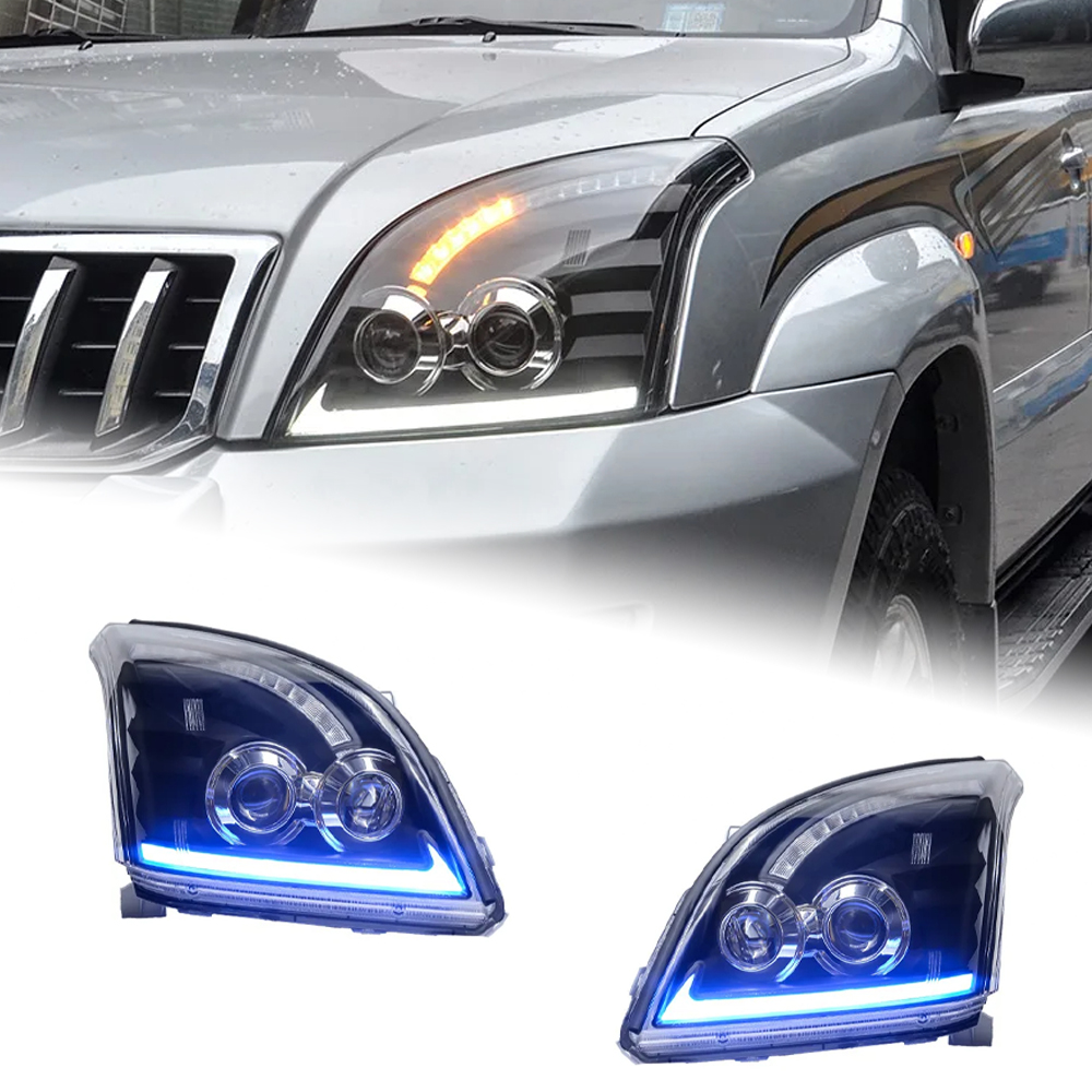 AKD Car Styling for Toyota Prado Headlight 2003-2009 LED Headlight DRL Hid Head Lamp Angel Eye Bi Xenon Beam Accessories