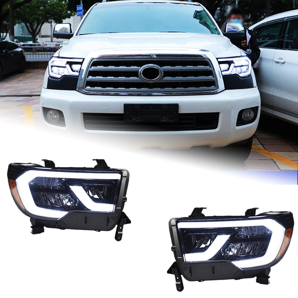 AKD Head Lamp for Toyota Tundra LED Headlight 2007-2021 Headlight Tundra DRL Turn Signal High Beam Angel Eye Projector Lens