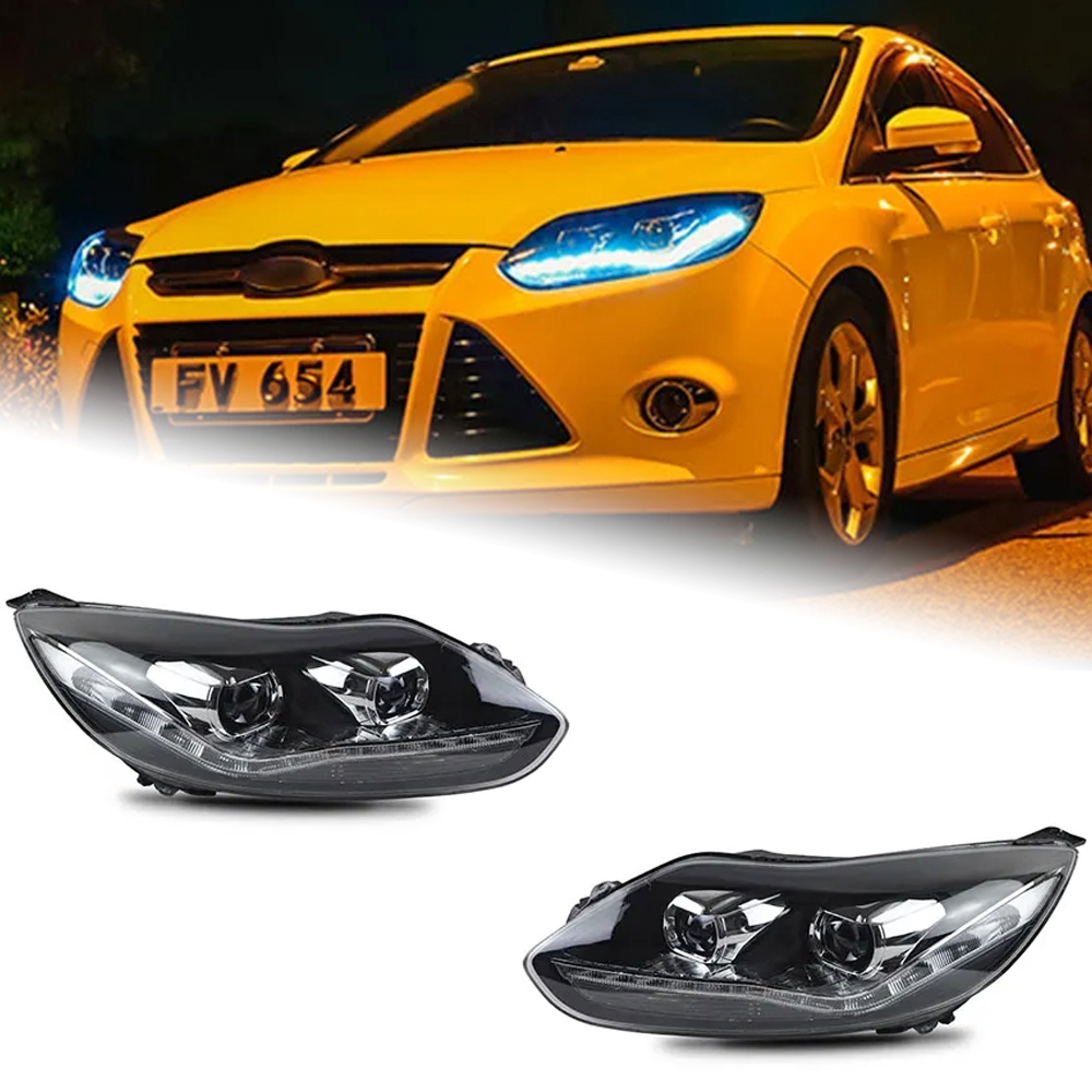 AKD Car Styling for Ford Focus Headlights 2012-2014 Focus LED DRL D2H Hid Option Head Lamp Angel Eye Bi Xenon Beam Accessories