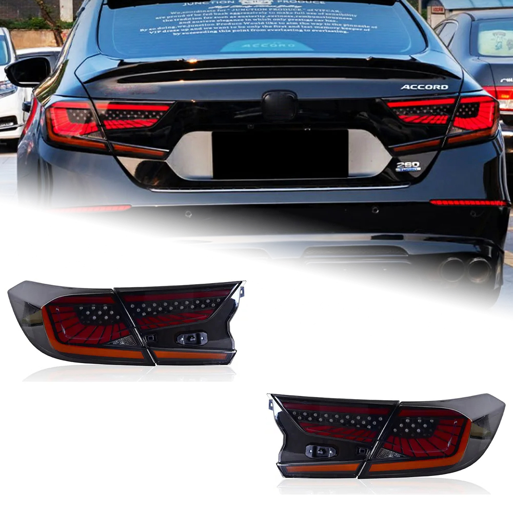 AKD Car Lights for Honda Accord X 2018-2022 10th G10 LED Taillights Upgrade Sky Star Design Dynamic Middle Run Through Lamp Accessories