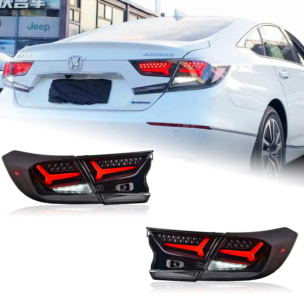 AKD Car Lights For Honda Accord X 10th 2018-2021 LED Auto Taillights Assembly Upgrade Lamborghini Design Dynamic Lamp Tools Accessories