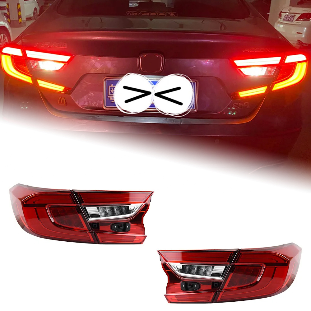 AKD Car Lights For Honda Accord X 2018-2021 G10 LED Auto Taillights Assembly Upgrade AKD Original Design Dynamic Lamp Accessories Kit