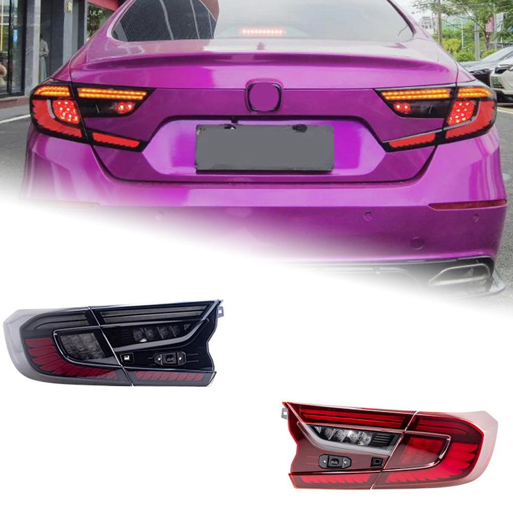 AKD Car Lights For Honda Accord X 2018-2022 10th LED Auto Taillights Assembly Upgrade GTS Design Rear Dynamic Highlight Lamp Accessories