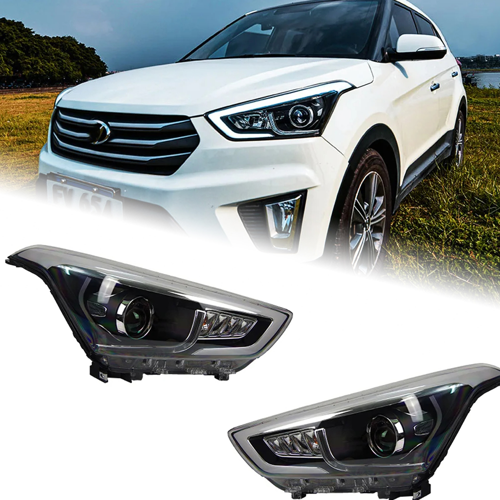 AKD Car Styling Head Lamp for Hyundai Creta Headlights 2014-2018 New IX25 LED Headlight DRL Hid Bi Xenon Auto Accessories