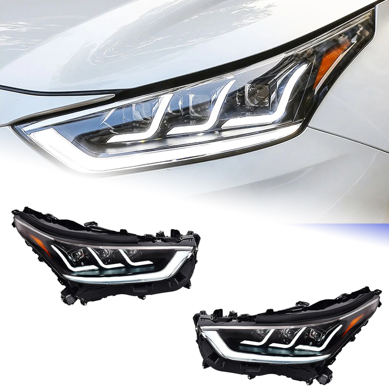 AKD Car Light for Toyota Highlander 2021-Now Crown Kluger LED Auto Headlights Assembly Upgrade High Configure Bifocal Lens Accessories Kit