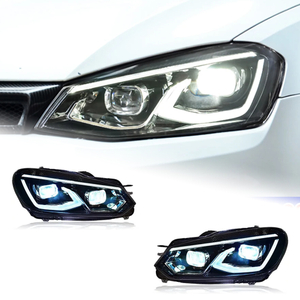 AKD Head Lamp for VW Golf 6 Golf6 LED Headlight 2009-2013 Headlights R20 MK6 DRL Turn Signal High Beam Angel Eye Projector Lens