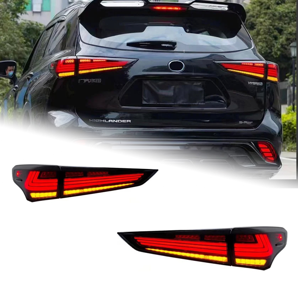 AKD Car Styling for Toyota Highlander LED Tail Light 2021 Lexus Design Rear Lamp DRL Dynamic Signal Brake Reverse Accessories