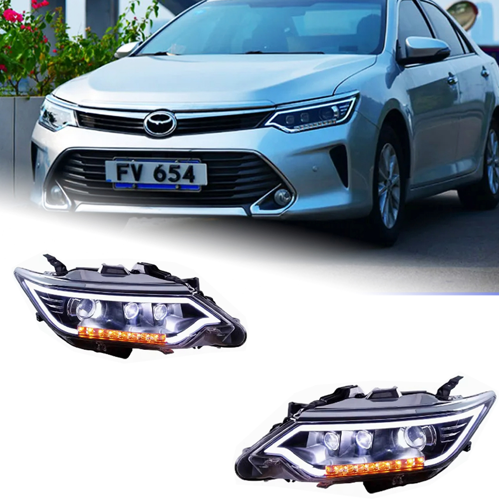 AKD Car Styling for Toyota Camry Headlights 2015-2017 Camry V55 LED Headlight Eagle Eye Brand DRL Hid Bi Xenon Auto Accessories