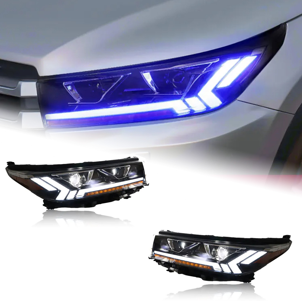 AKD Head Lamp for Toyota Highlander LED Headlight 2018-2020 Headlights DRL Turn Signal High Beam Angel Eye Projector Lens