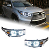 AKD Car Lights For Toyota Highlander 2015-2017 Kluger LED Headlights Assembly Upgrade Angel Eyes Design Projector Lens DRL Bi Xenon Lamp