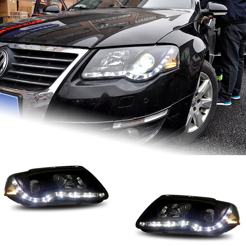 AKD Car Styling Head Lamp for VW Passat Headlights 2007-2011 Magotan B6 LED Headlight DRL Hid Bi Xenon Auto Accessories