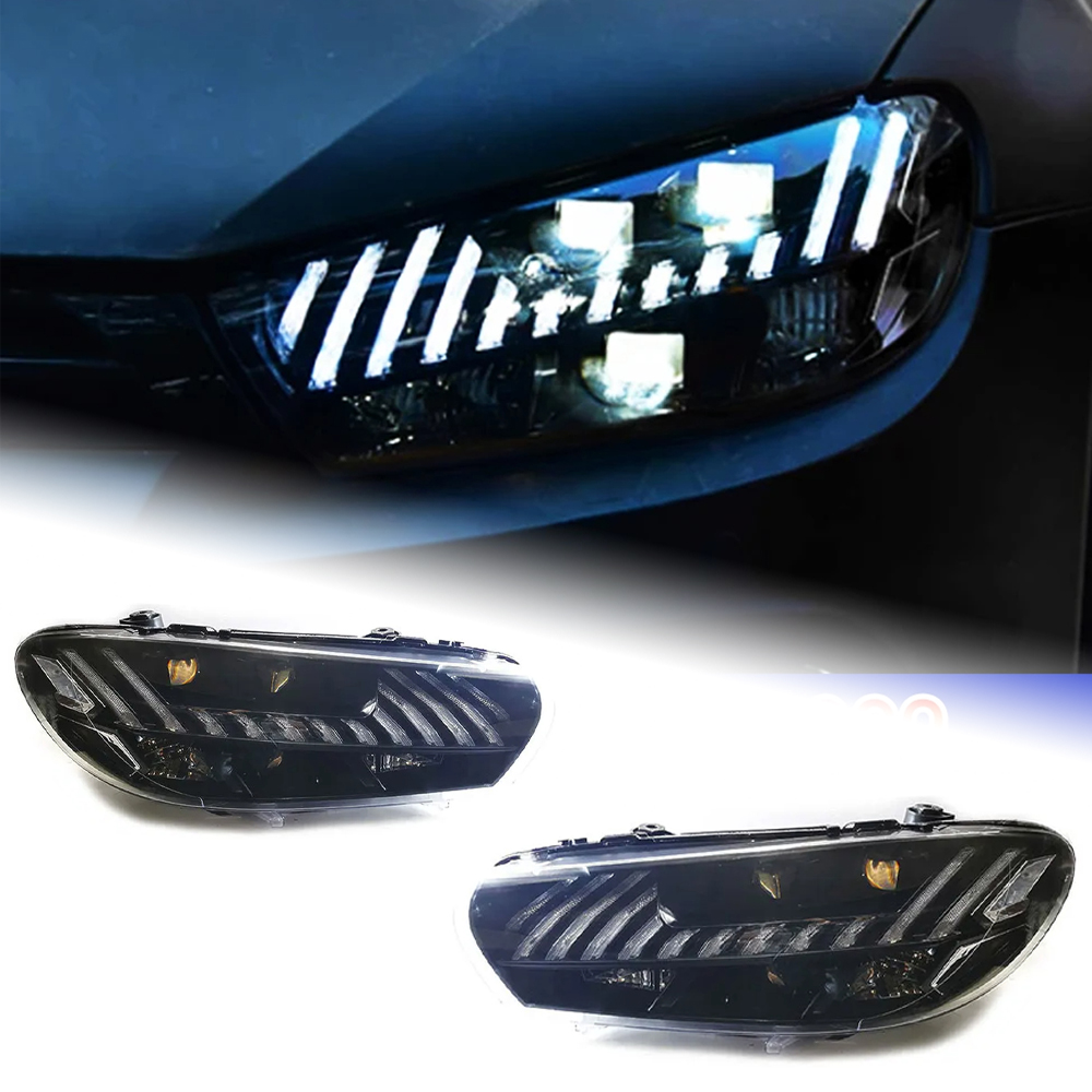 AKD Head Lamp for VW Scirocco R LED Headlight 2008-2017 Headlights Scirocco DRL Turn Signal High Beam Angel Eye Projector Lens