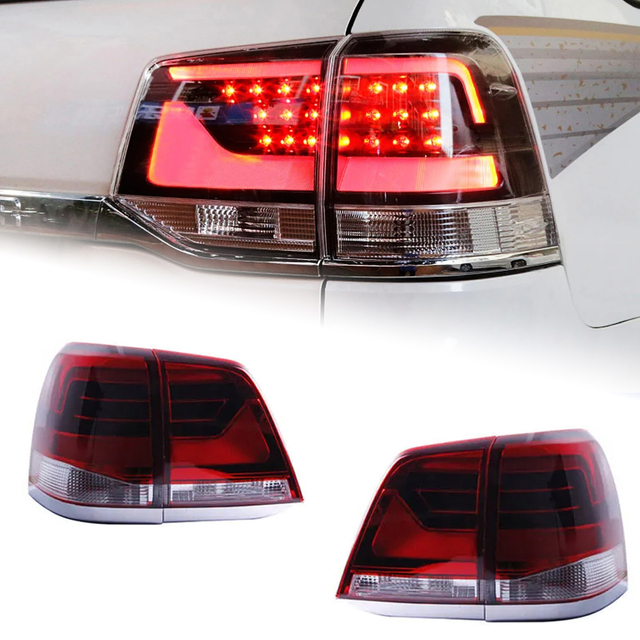 AKD Car Styling for Toyota Land Cruiser Tail Lights 2016-2019 LC200 LED Tail Lamp DRL Signal Brake Reverse auto Accessories