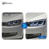 AKD Headlight Assembly Retrofit for 2012-2019 Volkswagen Sharan Models with LED Laser Sequential Turn Signals, Daytime Running Lights, And Bi-xenon Projector Lenses.