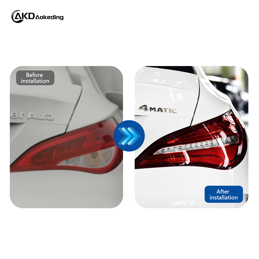 AKD Tail Lamp for BENZ W117 CLA LED Tail Light 2014-2019 CLA180 CLA220 CLA260 Rear Fog Brake Turn Signal Automotive Accessories