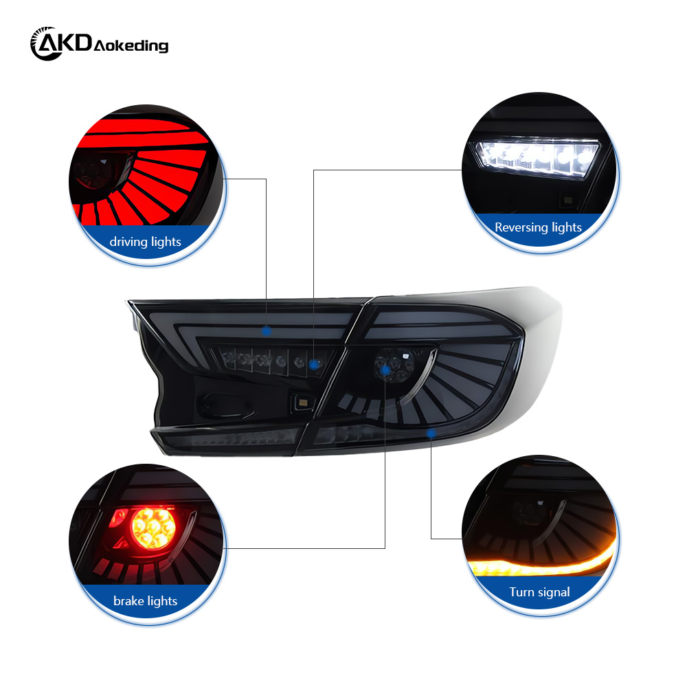 AKD Car Lights for Honda Accord X 2017-2021 10th LED Auto Taillights Upgrade Eagle Eyes Design Dynamic High Brightness Lamp Accessories