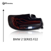 AKD Taillight Assembly Upgrade for 2014-2020 BMW 2 Series F22 Models, Featuring LED Daytime Running Lights, Brake Lights, Reversing Lights, And Sequential Turn Signals.