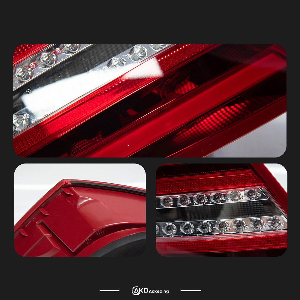 AKD Tail Light for Benz W204 C200 2007-2013 C300 C260 Taillights Rear Lamp LED DRL Running Signal Brake Reversing Parking light Facelift