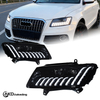 AKD All-LED Headlight Assembly for Audi Q5 Models (2008-2016), featuring running lights, dynamic turn signals, and projector lenses.
