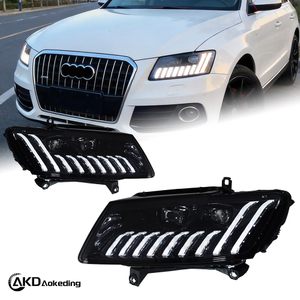 AKD All-LED Headlight Assembly for Audi Q5 Models (2008-2016), featuring running lights, dynamic turn signals, and projector lenses.