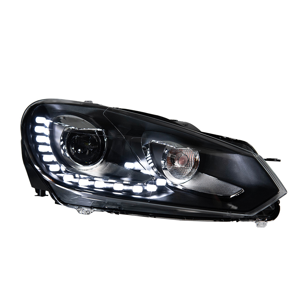 AKD Headlight For VW 2009-2012 Headlight Styling Golf 6 Assembly Modification R20 Tear Eye Led Signal Head Lamp Angel Eye Bi Xenon Beam Accessoires