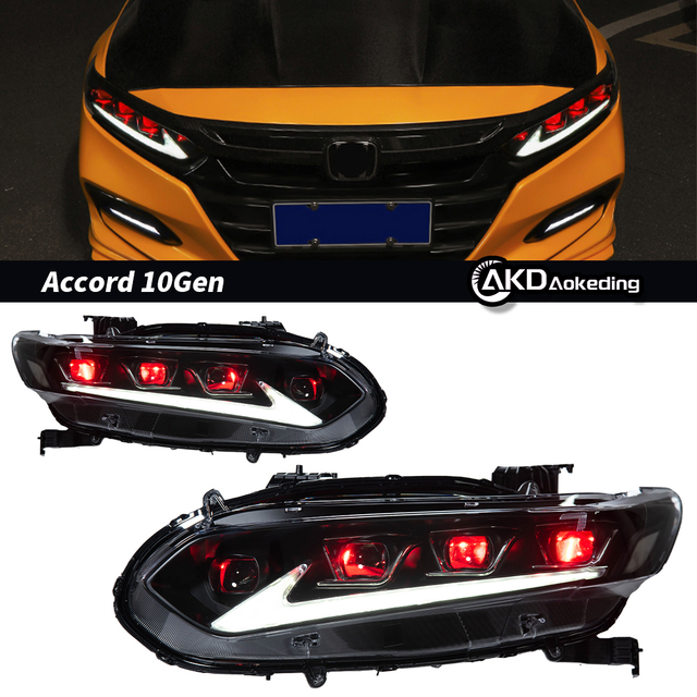 AKD Car Lights for Honda Accord X G10 2018-2022 LED Auto Headlights Assembly Upgrade Dynamic Evil Eyes Design Signal Lamp Tool Accessories