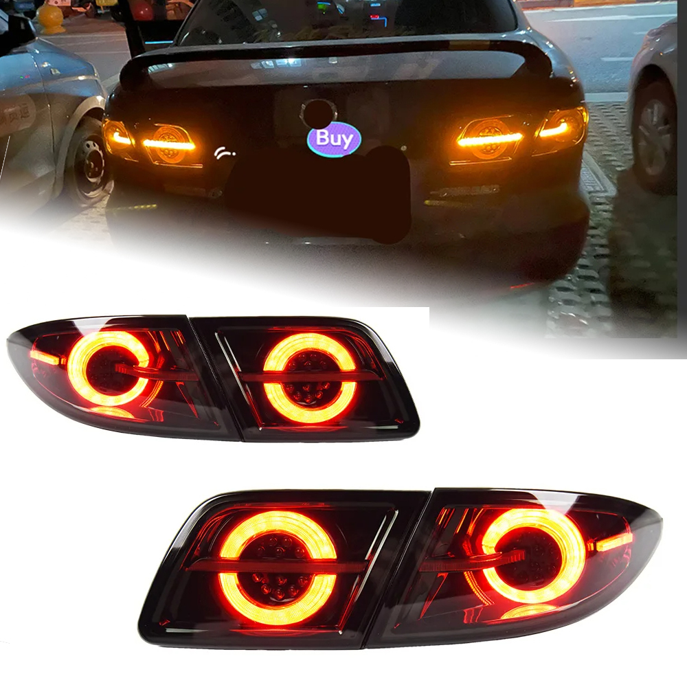 AKD tuning cars Tail lights For Mazda 6 Mazda6 2003-2015 Taillights LED DRL Running lights Fog lights angel eyes Rear