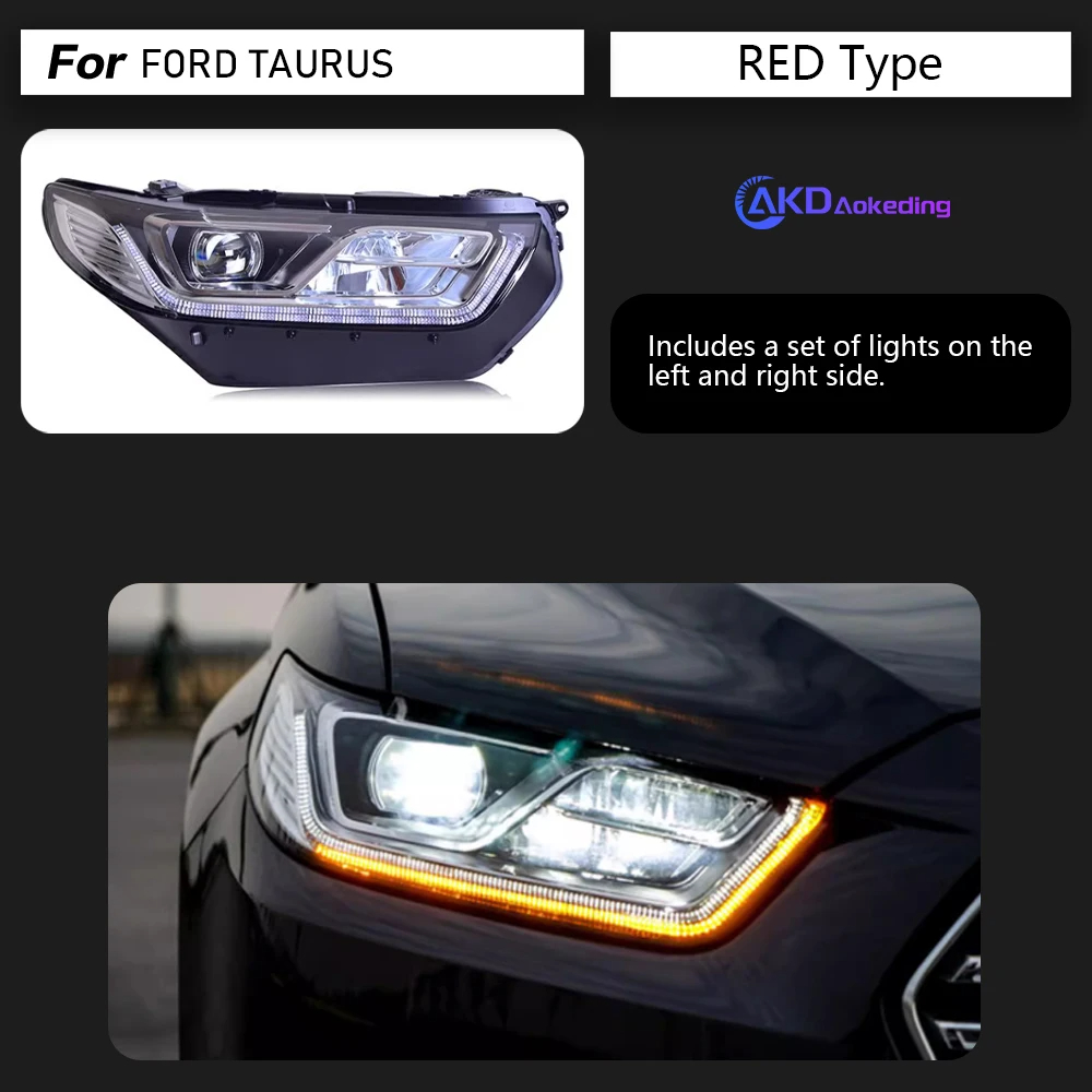 AKD Car Styling Head Lamp for Ford Taurus Headlights 2015-2018 Taurus LED Headlight DRL Hid Bi Xenon Auto Accessories