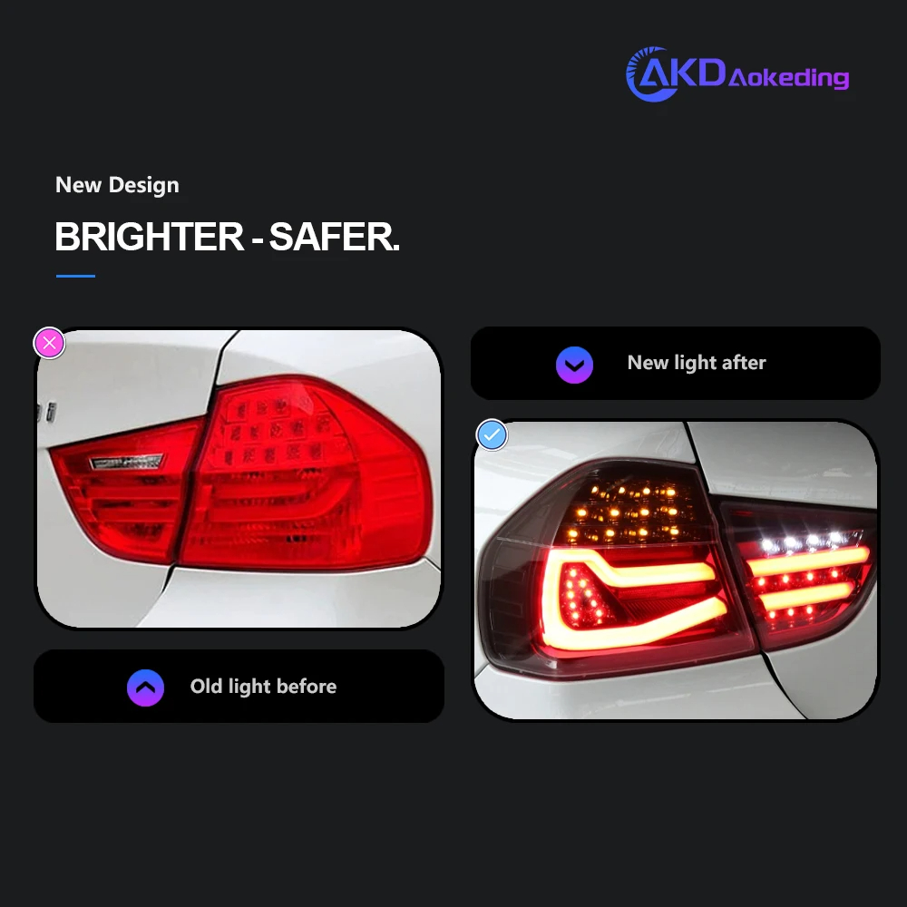 AKD Car Styling for BMW E90 Tail Light 2009-2012 320i 323i325i 330i LED Tail Lamp DRL Signal Brake Reverse auto Accessories