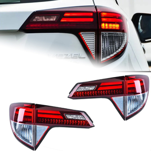 AKD Car Styling for Honda HR-V Tail Lights 2014-2021 Vezel LED Tail Lamp HRV LED DRL Signal Brake Reverse auto Accessories