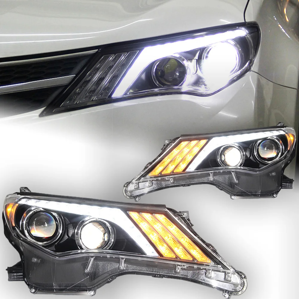 AKD Car Lights for Toyota RAV4 LED Headlight 2013-2016 Rav4 Head Lamp Front Signal DRL Hid Bi Xenon Automotive Accessories