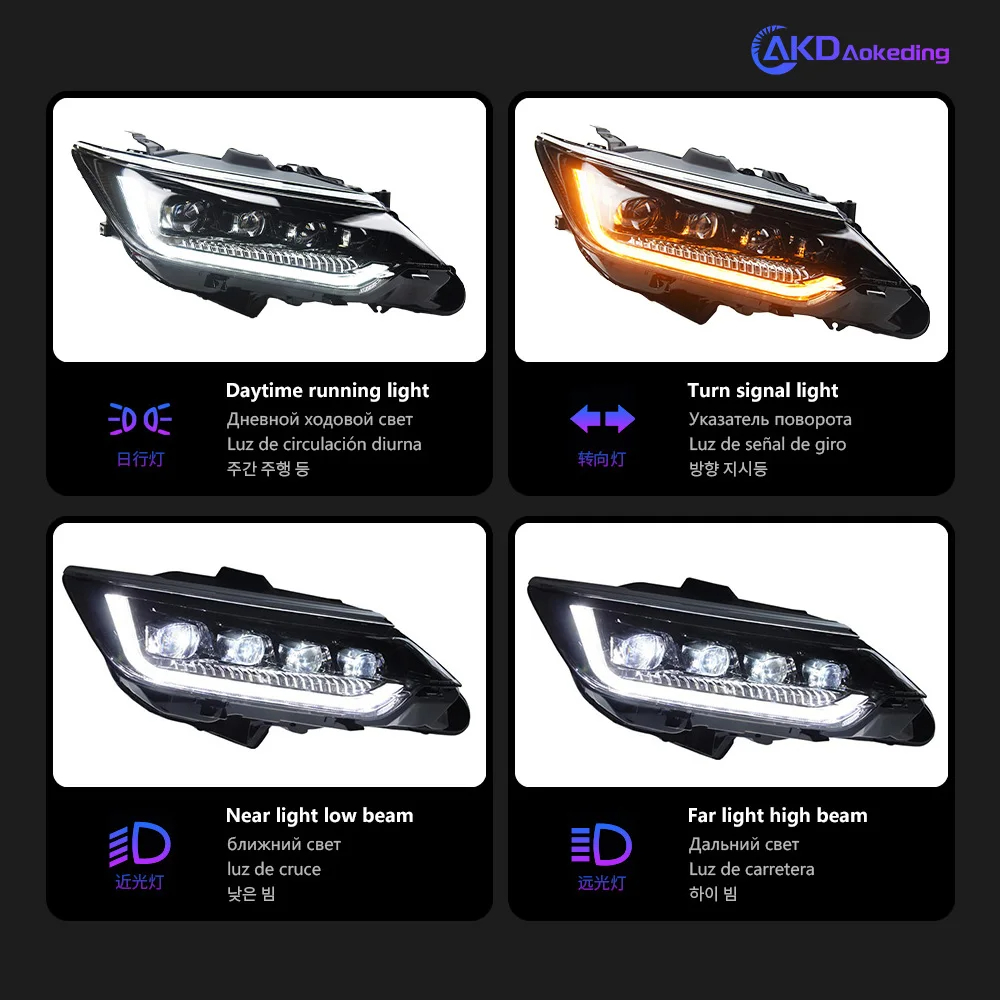 AKD Car Styling for Toyota Camry Headlights 2015-2017 Camry V55 LED Headlight DRL LED Lens Head Lamp Automotive Accessories