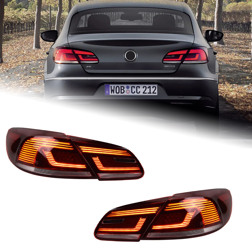 AKD Car Lights for VW CC 2013-2017 LED Auto Taillight Assembly Upgrade AKD Original Design Rear Lamp Dynamic Backlight Accessories