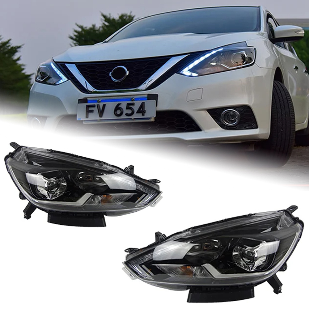 AKD Car Styling for Nissan Sylphy Headlights 2016 New Sentra LED Headlight DRL Hid Option Head Lamp Angel Eye Beam Accessories