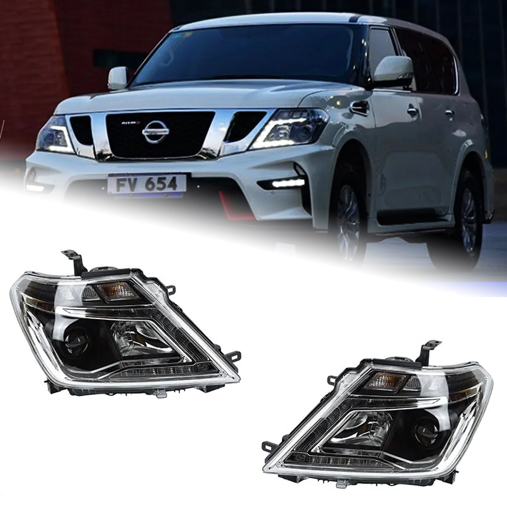 AKD Car Styling Head Lamp for Nissan Patrol Headlights 2013-2016 Tourle LED Headlight LED DRL Hid Bi Xenon Auto Accessories