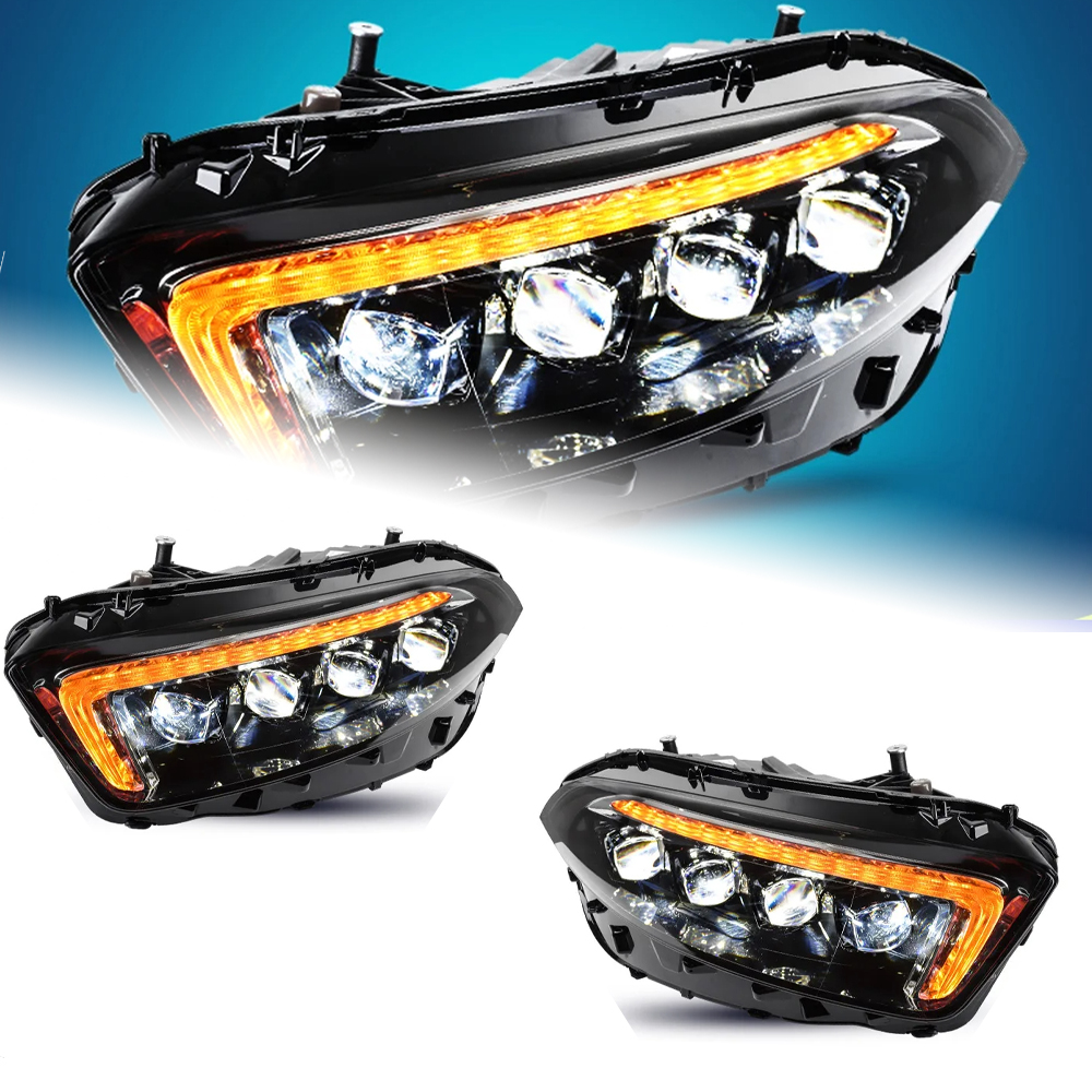 AKD Head Lamp for Benz W177 LED Headlight 2019-2021 Headlights A180 A200 A220 DRL Turn Signal High Beam Angel Eye Projector