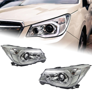 AKD Head Lamp for Subaru Forester LED Headlight 2013-2016 Headlights Forester DRL Turn Signal High Beam Angel Eye Projector