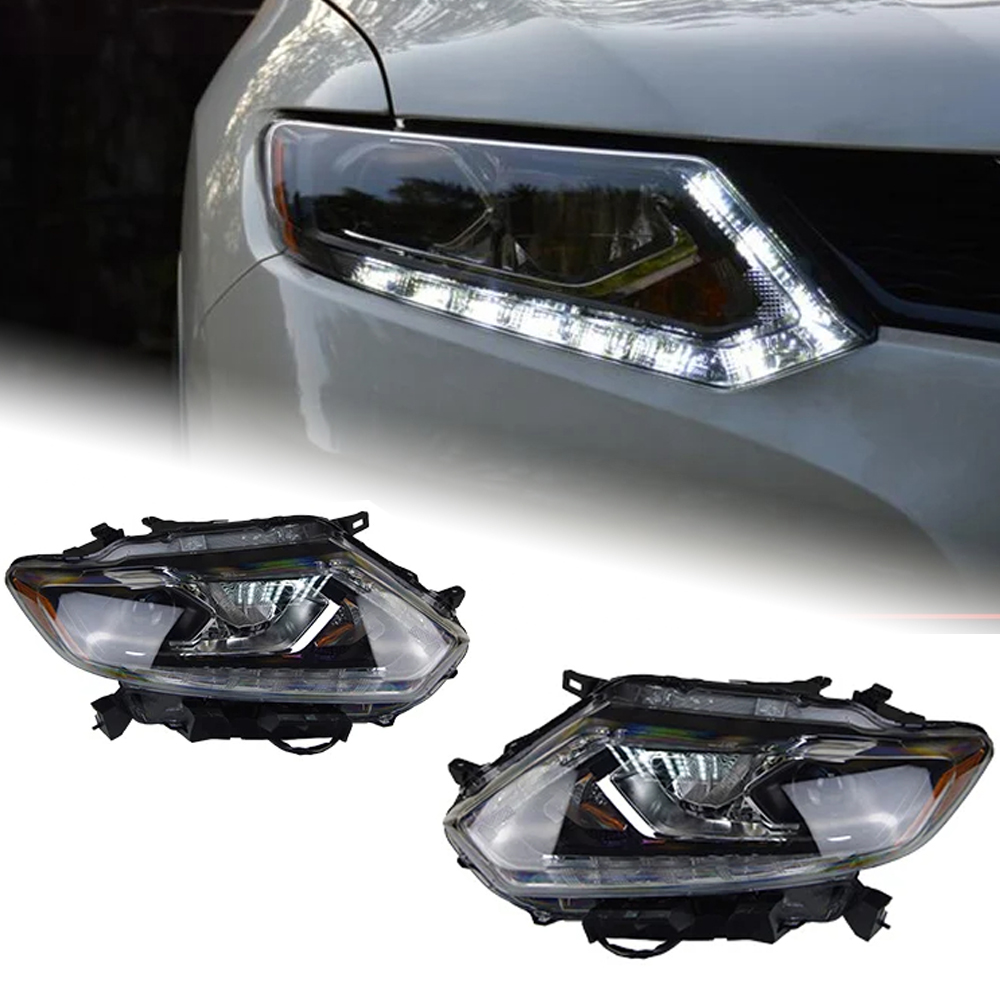 AKD Car Styling Head Lamp for Nissan X-trail Headlights 2014 Rouge LED Headlight Orignal Design DRL Hid Option Beam Accessories