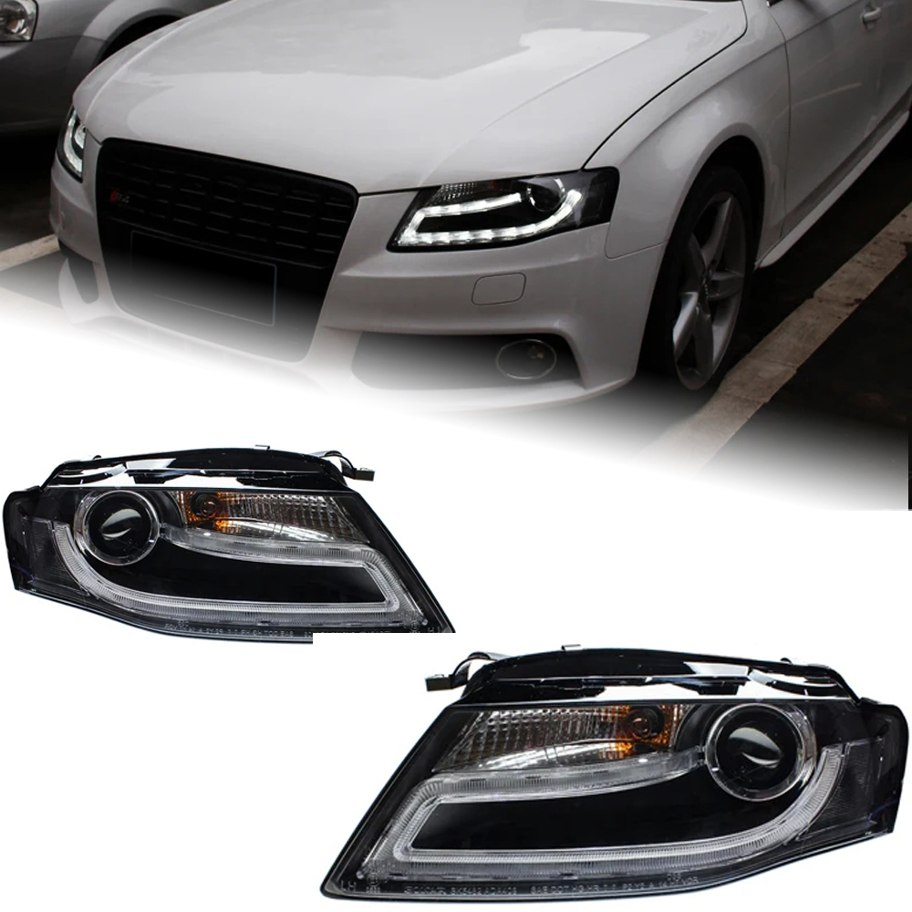 AKD Car Lights for Audi A4 B8 2009-2012 A4L S4 RS4 LED Auto Headlight Assembly Upgrade Bifocal Lens Xenon Tool Accessories