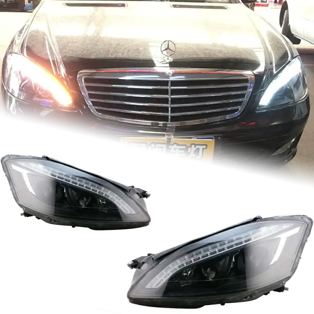 AKD Car Styling Head Lamp for Benz W221 Headlights 2006-2009 S300 S400 Headlight LED DRL Signal Lamp Hid Bi Xenon Auto Accessories