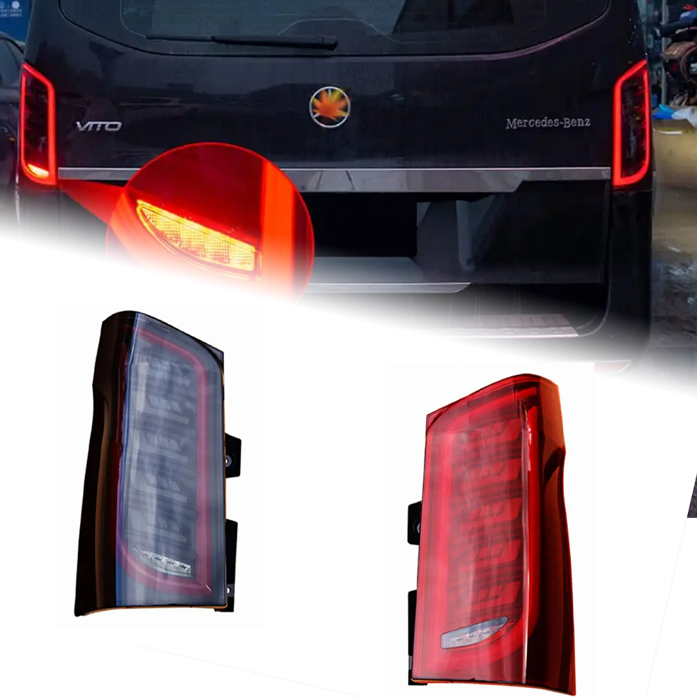 AKD Car Styling Tail Lamp for Vito Tail Lights 2014-2021 V260 LED Tail Light W447 DRL Dynamic Signal Brake Reverse auto Accessories