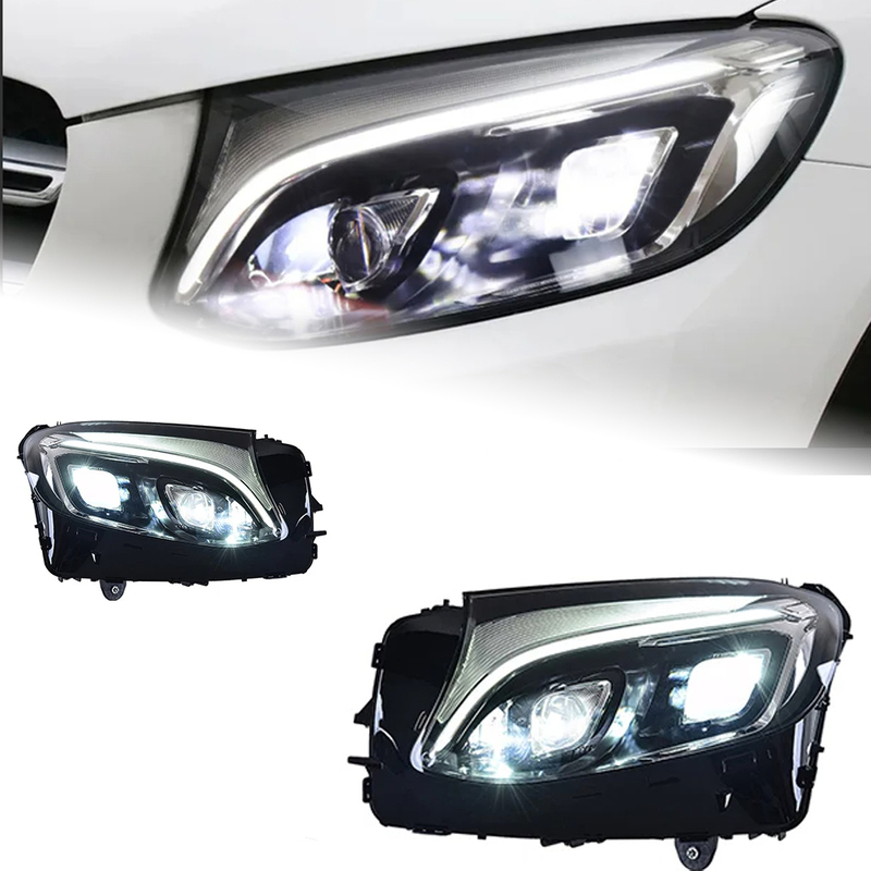 AKD Car Styling Headlights for Benz GLC W253 FLC LED Headlight 2016-2019 GLC200 GLC260 GLC300 GLC350 GLC43 GLC63 Upgrade Head Lamp DRL Signal Projector Len Automotive Accessories