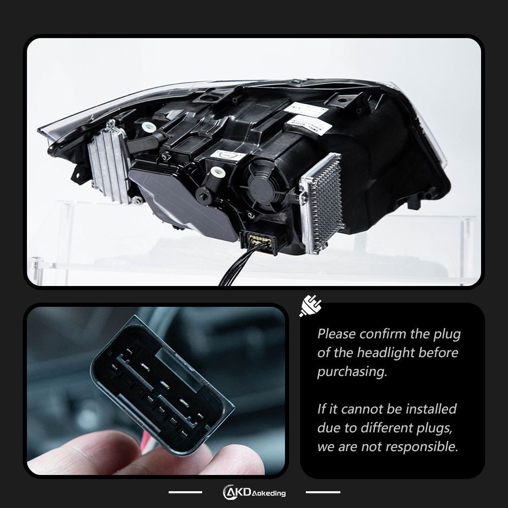 AKD Suitable for BMW 3 Series E90 modified dual-color golden eye laser lens spoon-shaped headlight assembly