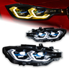 AKD Suitable for BMW 3 Series F30/F35 modified BMW M4 laser spoon headlights dual color switchable