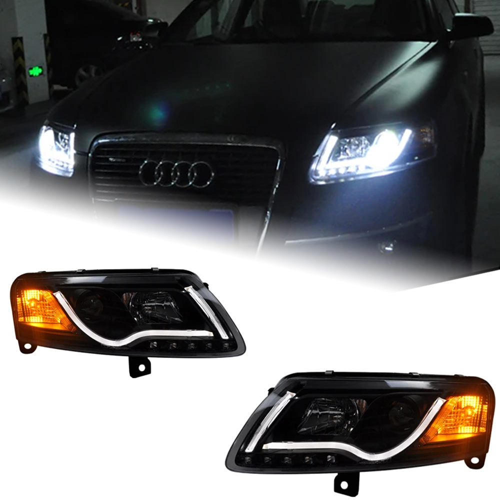 AKD Car Styling for A6 Headlights 2005-2011 A6 C5 C6 Taiwan Sonar LED Headlight LED DRL Hid Bi Xenon Head Lamp Auto Accessories