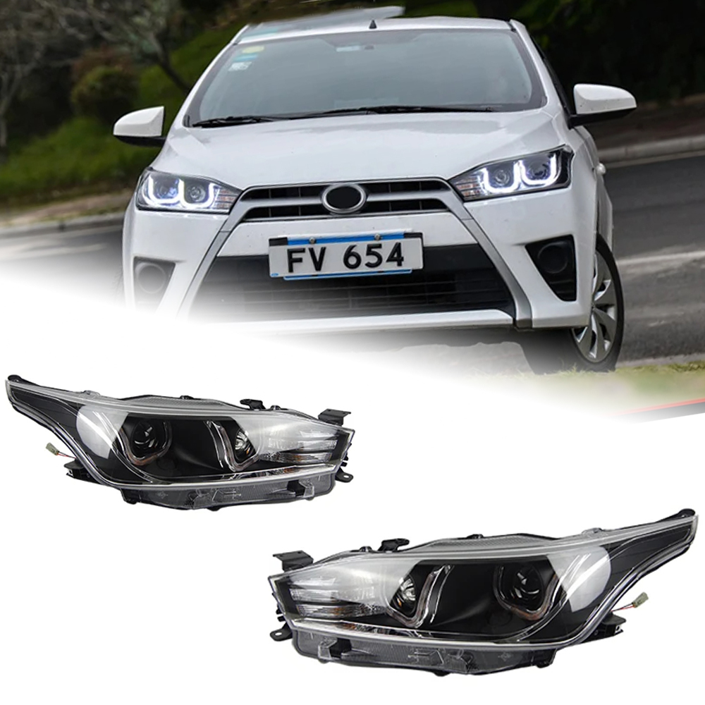 AKD Car Styling Head Lamp for Toyota Yaris Headlights 2013-2016 Yaris L LED Headlight LED DRL Hid Bi Xenon Auto Accessories