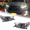 AKD Car Lights For Toyota Hilux Revo Rocco Vigo 2015-2021 LED Auto Headlight Assembly Upgrade High Configure Angel Eyes Design Accessories