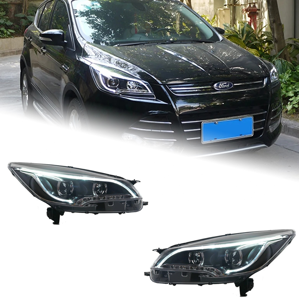 AKD Car Styling for Ford Escape Kuga 2014-2016 LED Headlight DRL Hid Head Lamp Angel Eye Bi Xenon Beam Accessories