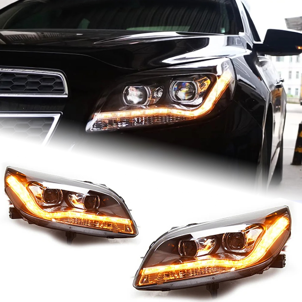 AKD Car Lights For Malibu 2012-2014 LED Auto Headlights Assembly DRL Dynamic Lamp Bifocal Lens Xenon Frontlight Accessories Upgrade