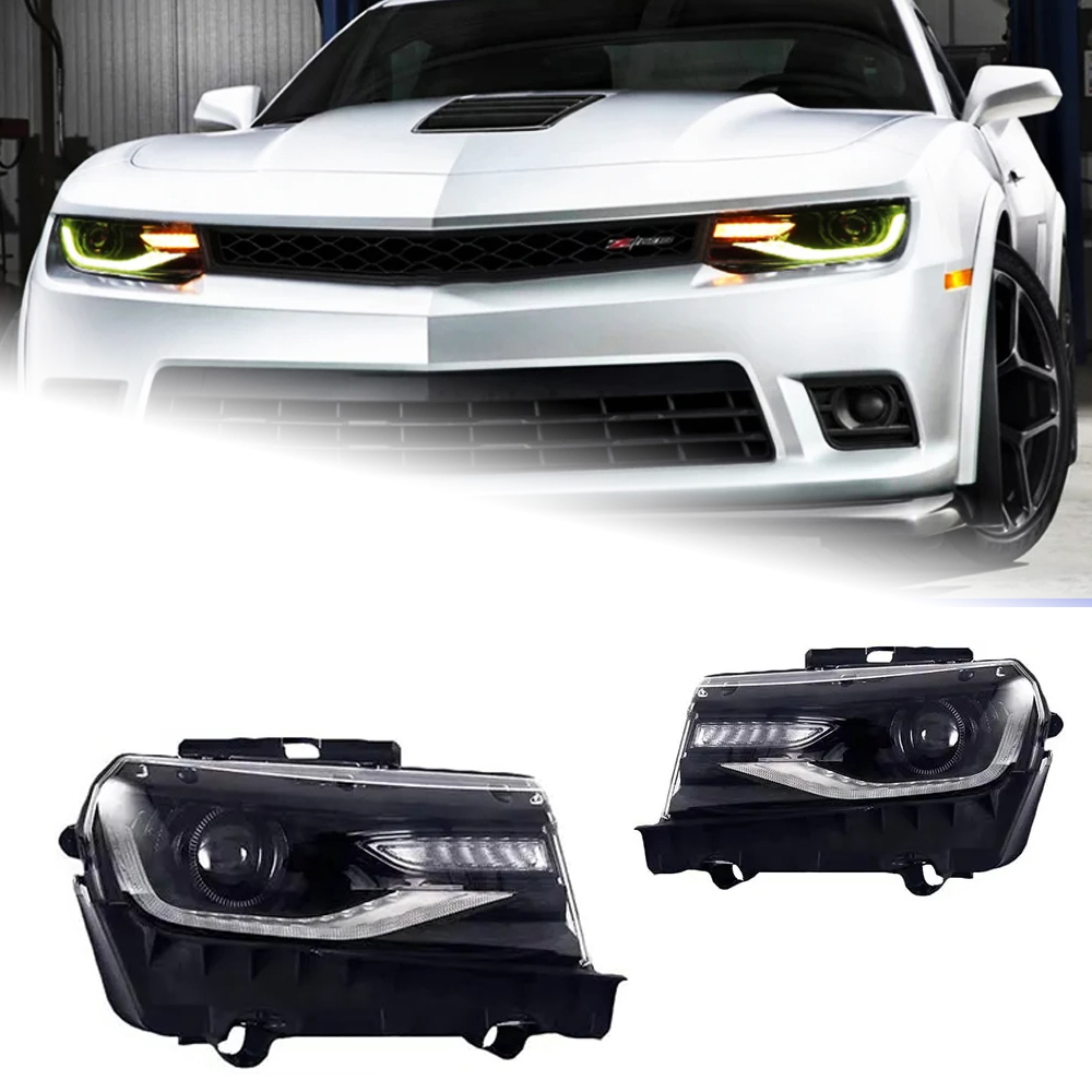 AKD Car Styling Head Lamp for Chevrolet Camaro Headlights 2014-2015 Camaro LED Headlight DRL Hid Bi Xenon Auto Accessories